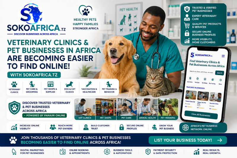 Veterinary Clinics and Pet Businesses in Africa Are Becoming Easier to Find Online, Discover Businesses Across Africa – Powered by Panairi Online